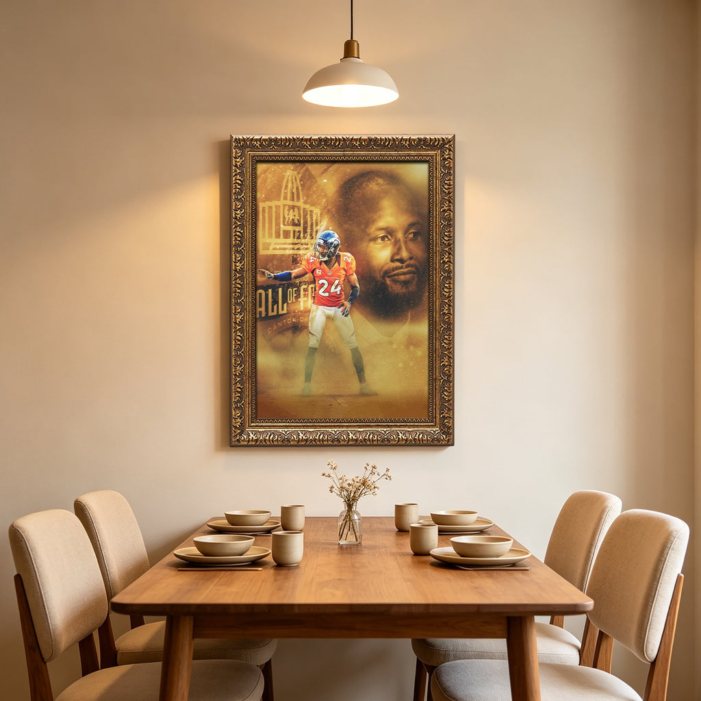 Champ Bailey Art Sports Decorative Poster School Dormitory 4 Canvas Wall Art Poster Decor Gift