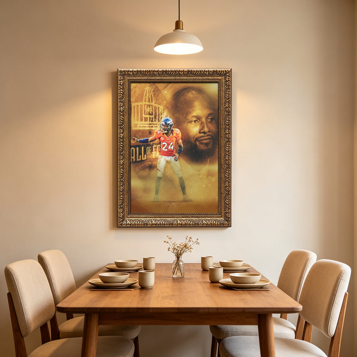 Champ Bailey Art Sports Decorative Poster School Dormitory 4 Canvas Wall Art Poster Decor Gift