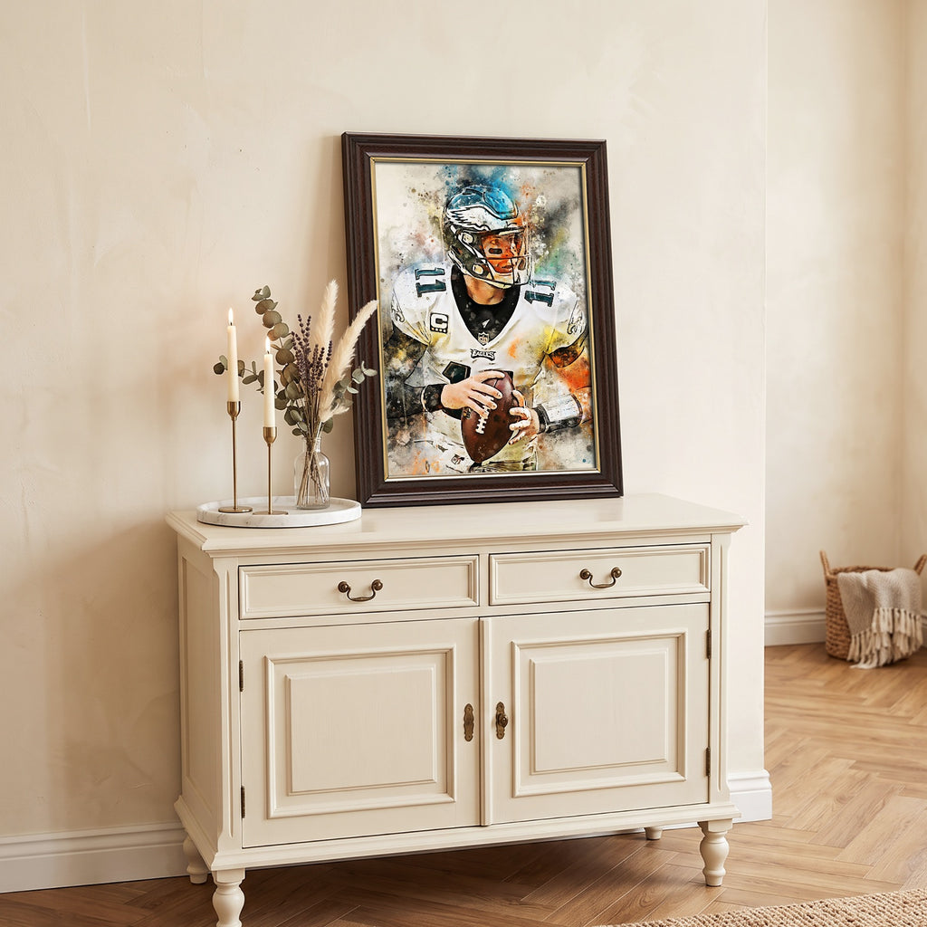 Carson Wentz Celebrity Sports Art Poster School Dining Room Decoration 7 Canvas Wall Art Poster Decor Gift