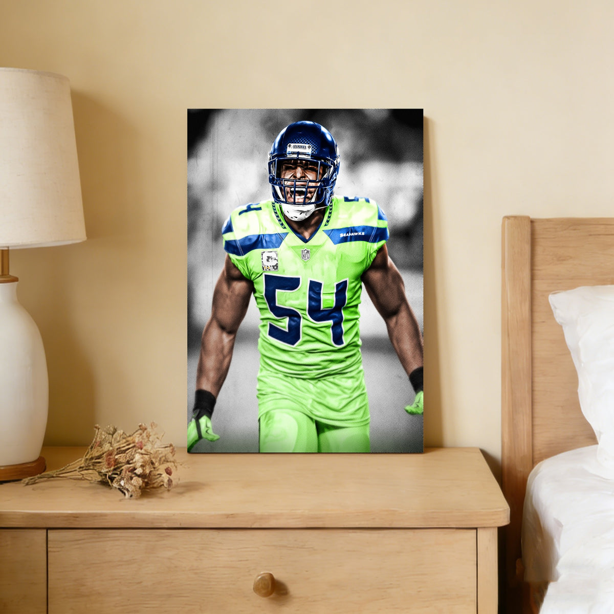 Bobby Wagner Art Sports Decorative Poster School Dormitory 7 Canvas Wall Art Poster Decor Gift