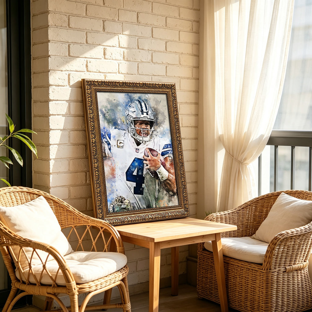 Dak Prescott Celebrity Sports Art Poster School Dining Room Decoration 0 Canvas Wall Art Poster Decor Gift