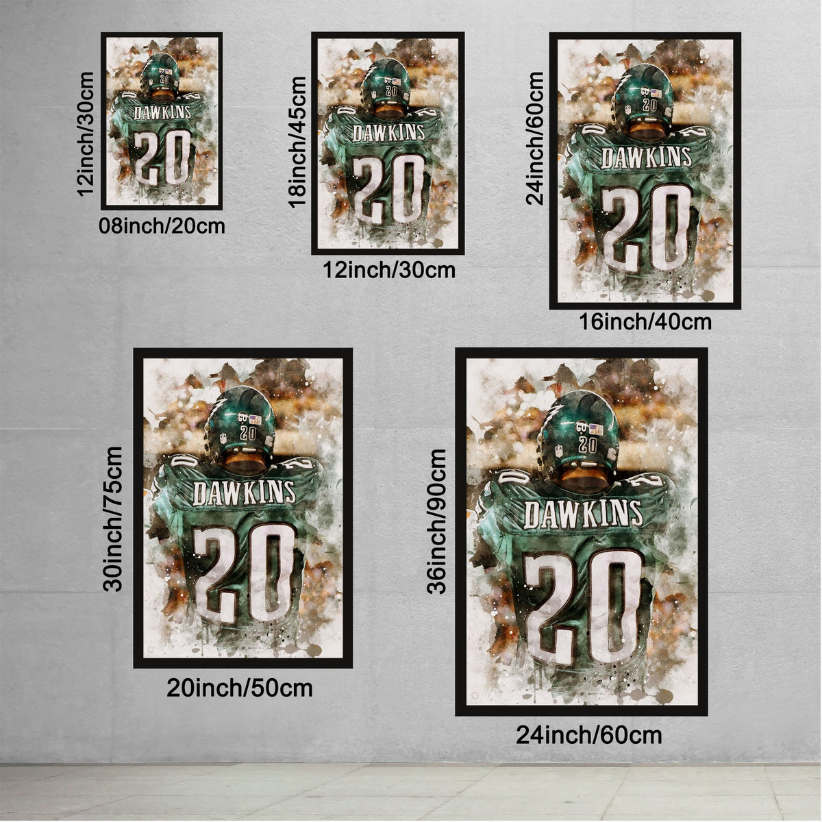 Brian Dawkins Art Poster 0 Canvas Wall Art Poster Decor Gift