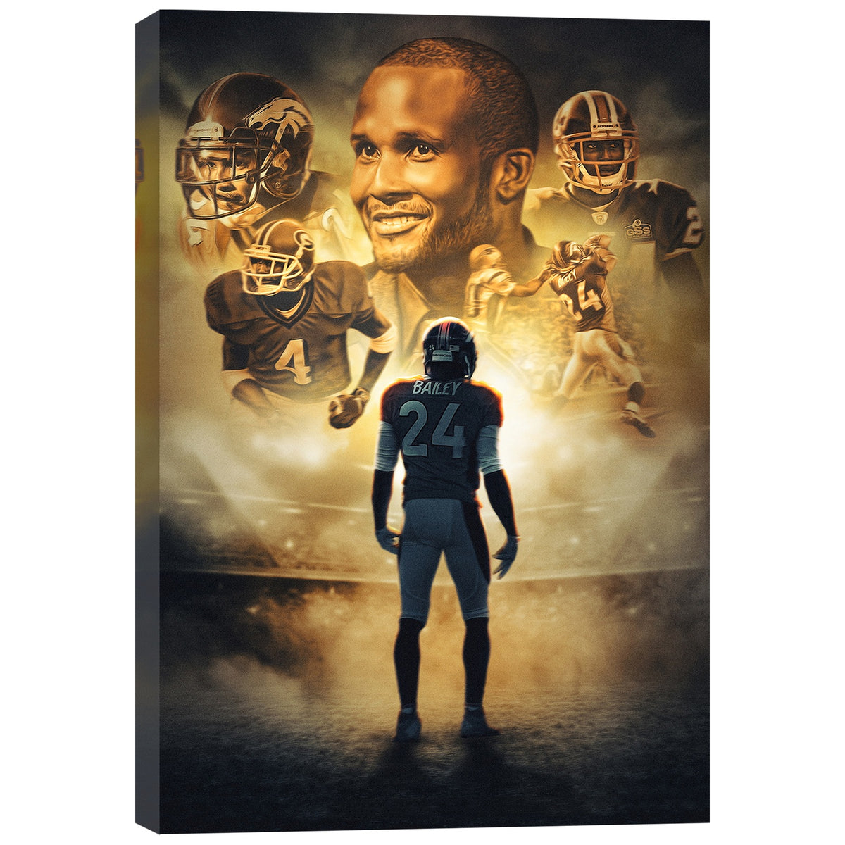 Champ Bailey Art Sports Decorative Poster School Dormitory 7 Canvas Wall Art Poster Decor Gift