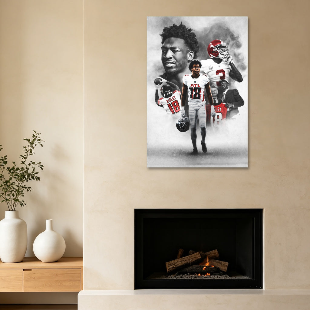 Calvin Ridley Art Sports Decorative Poster School Dormitory 8 Canvas Wall Art Poster Decor Gift