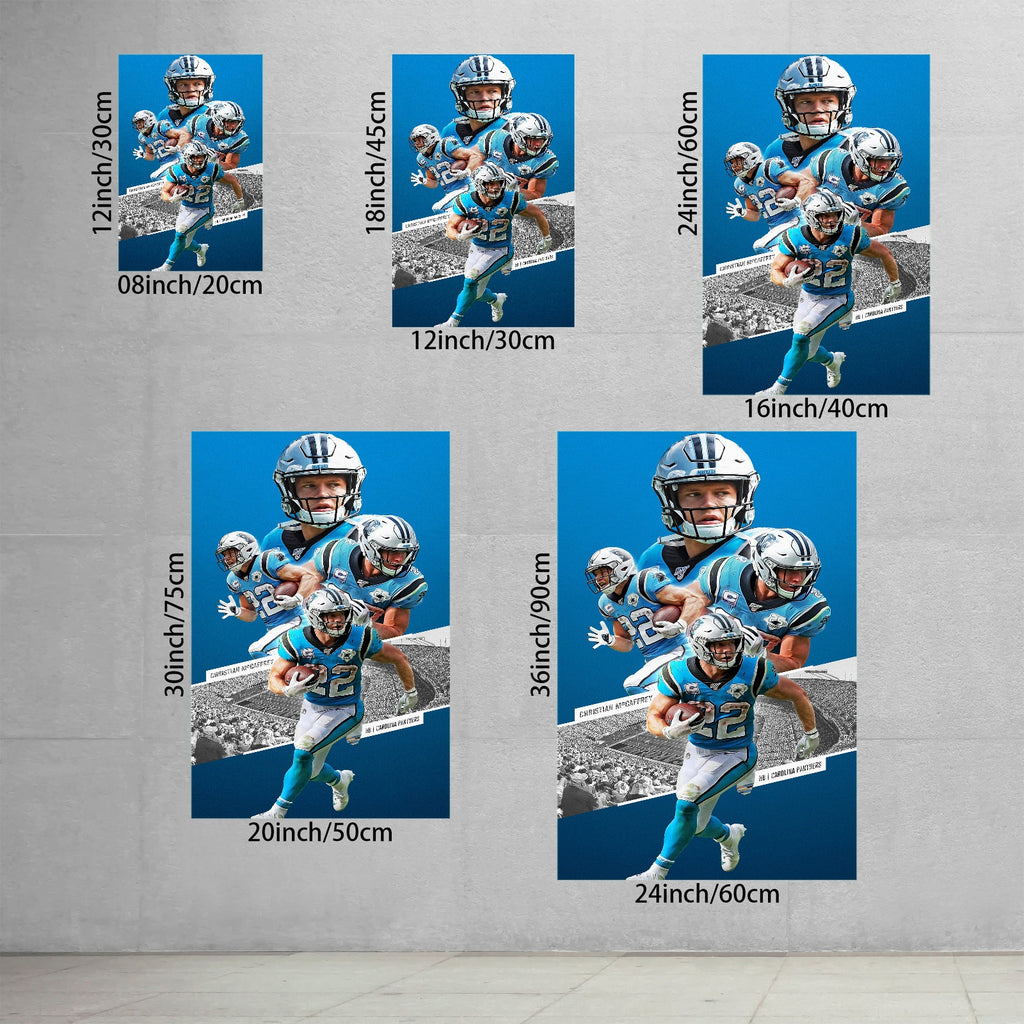 Christian McCaffrey Celebrity Sports Art Poster School Dining Room Decoration 0 Canvas Wall Art Poster Decor Gift