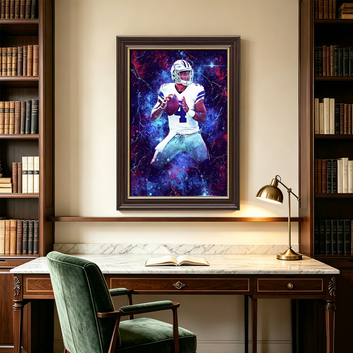 Dak Prescott Sports Celebrity Art Deco Poster 2 Canvas Wall Art Poster Decor Gift