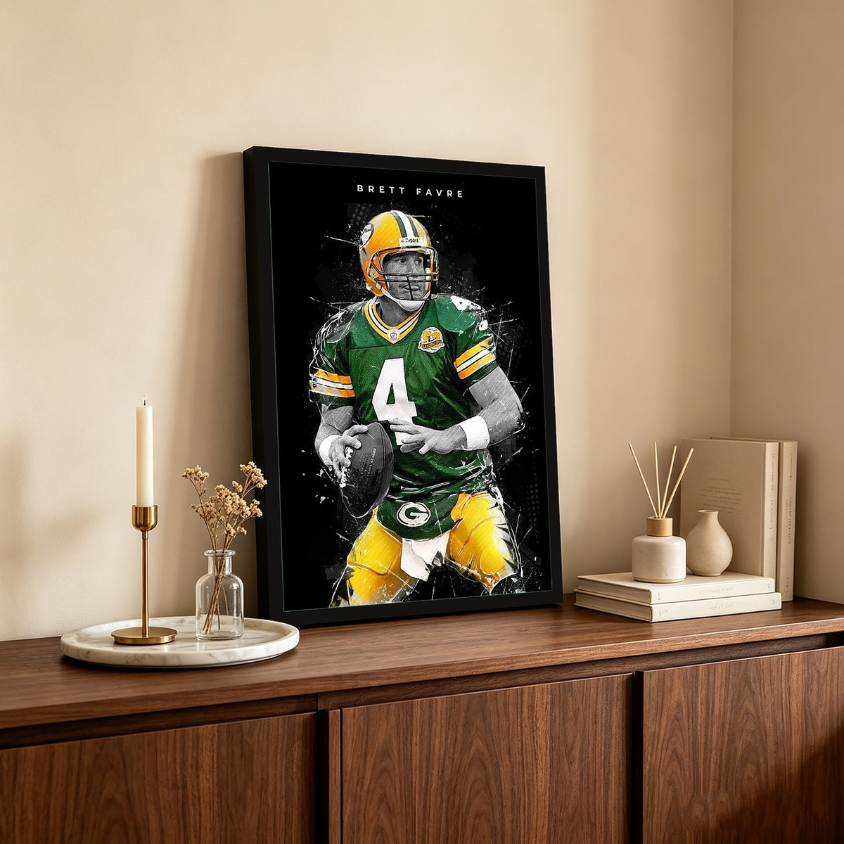 Brett Favre Art Poster 1 Canvas Wall Art Poster Decor Gift
