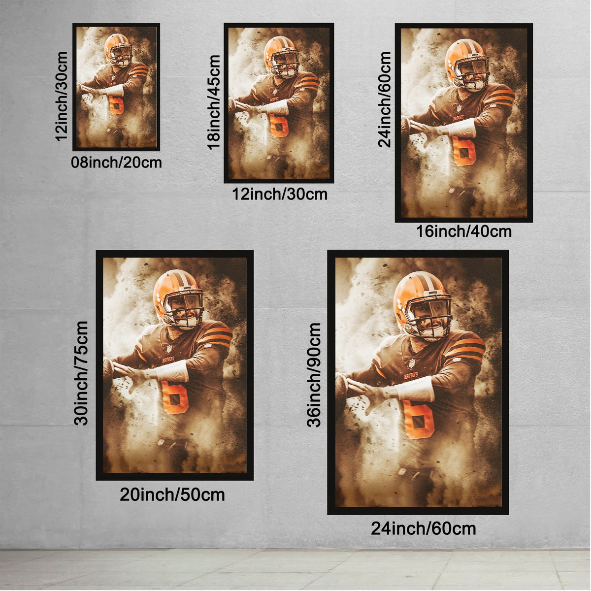 Baker Mayfield Art Sports Decorative Poster School Dormitory 3 Canvas Wall Art Poster Decor Gift