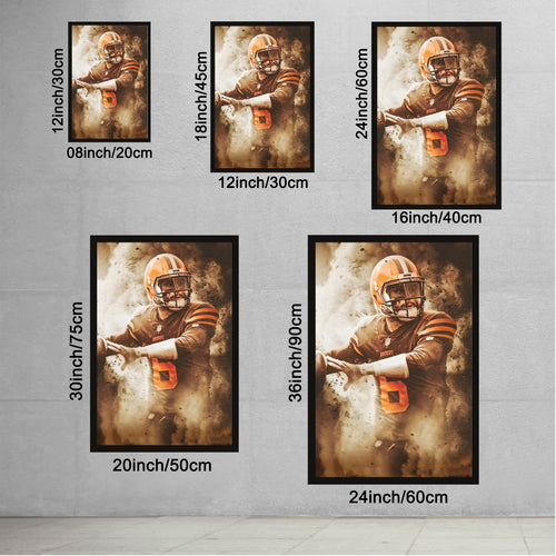 Baker Mayfield Art Sports Decorative Poster School Dormitory 3 Canvas Wall Art Poster Decor Gift