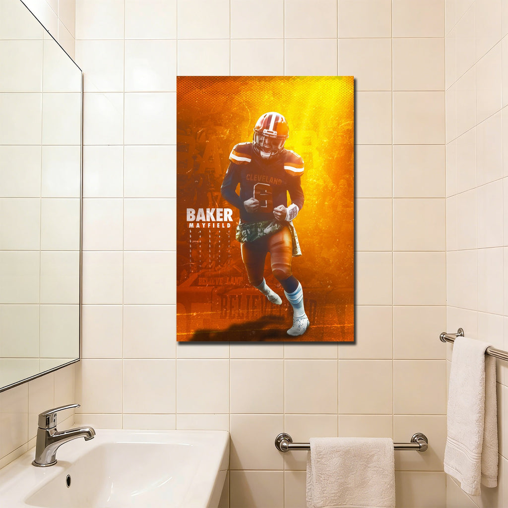 Baker Mayfield Sports Celebrity Art Deco Poster 8 Canvas Wall Art Poster Decor Gift