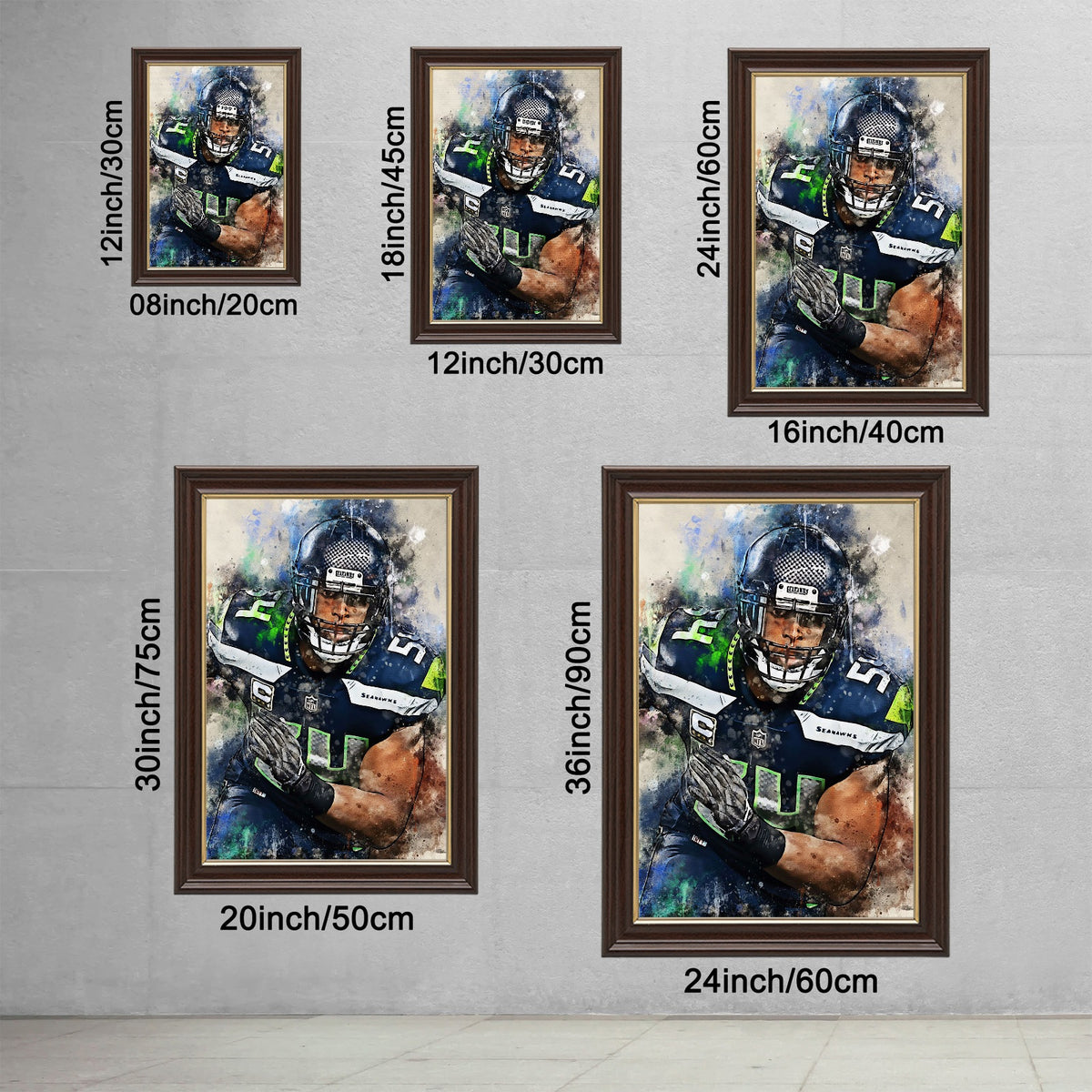 Bobby Wagner Celebrity Sports Art Poster School Dining Room Decoration 1 Canvas Wall Art Poster Decor Gift