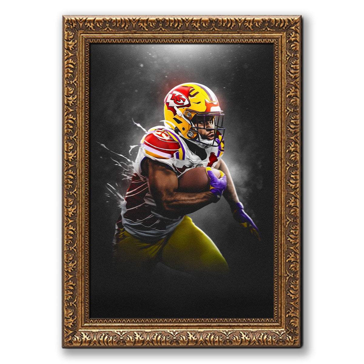 Clyde Edwards Helaire Art Sports Decorative Poster School Dormitory 3 Canvas Wall Art Poster Decor Gift