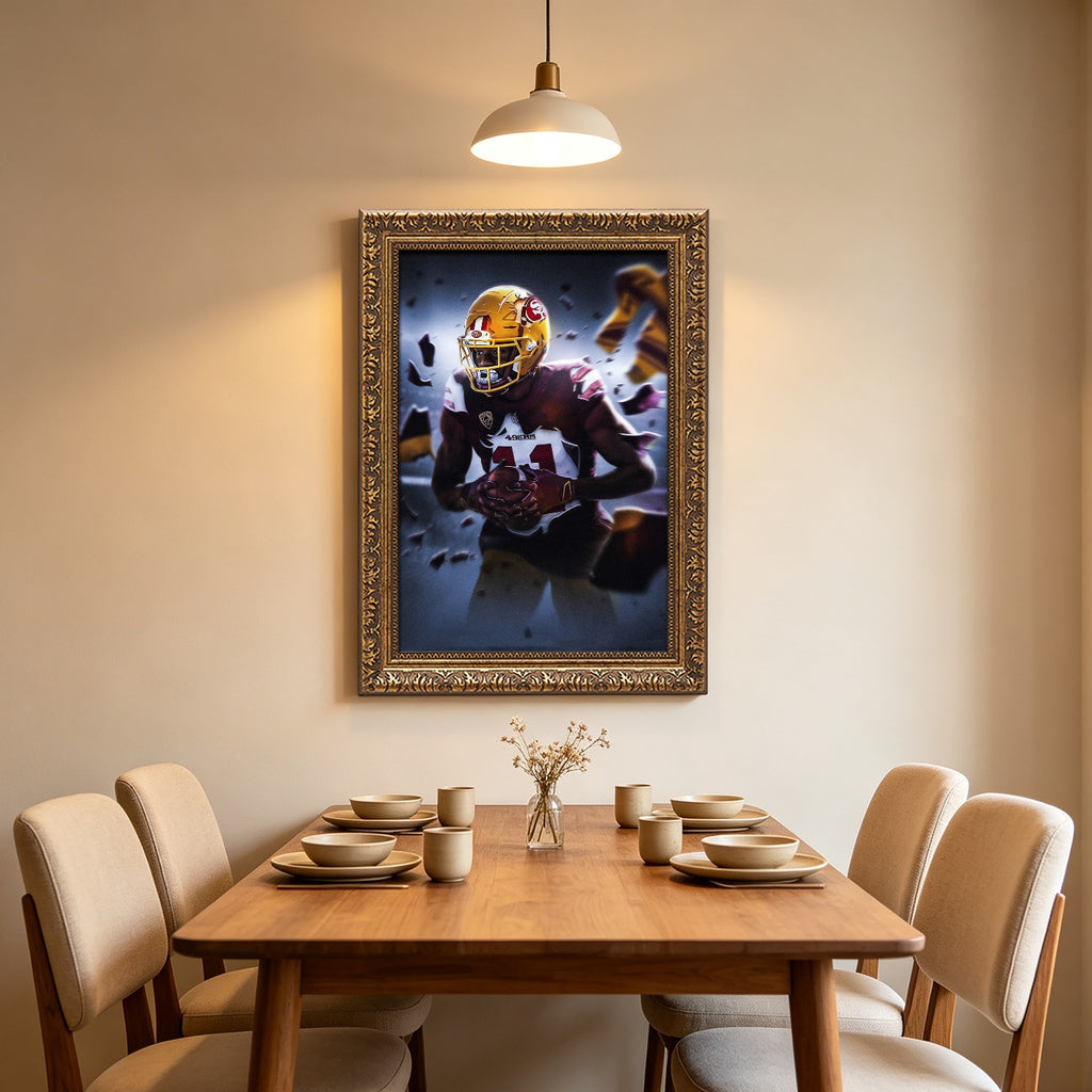 Brandon Aiyuk Art Sports Decorative Poster School Dormitory 1 Canvas Wall Art Poster Decor Gift
