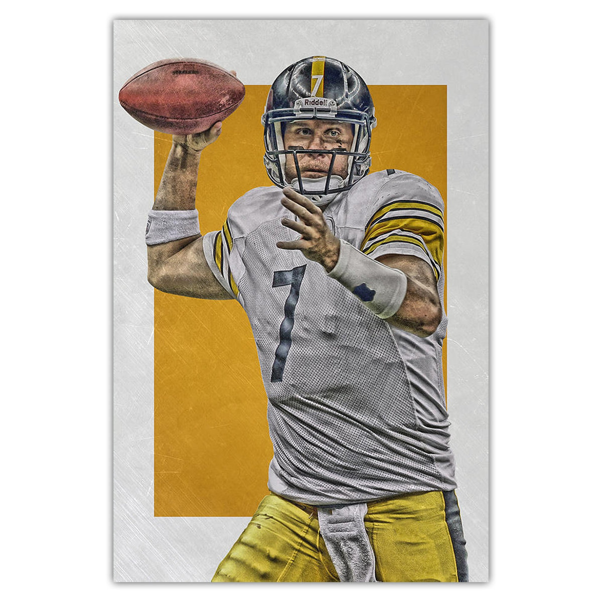 Ben Roethlisberger Sports Celebrity Art Deco Poster 1 Canvas Wall Art Poster Decor Gift