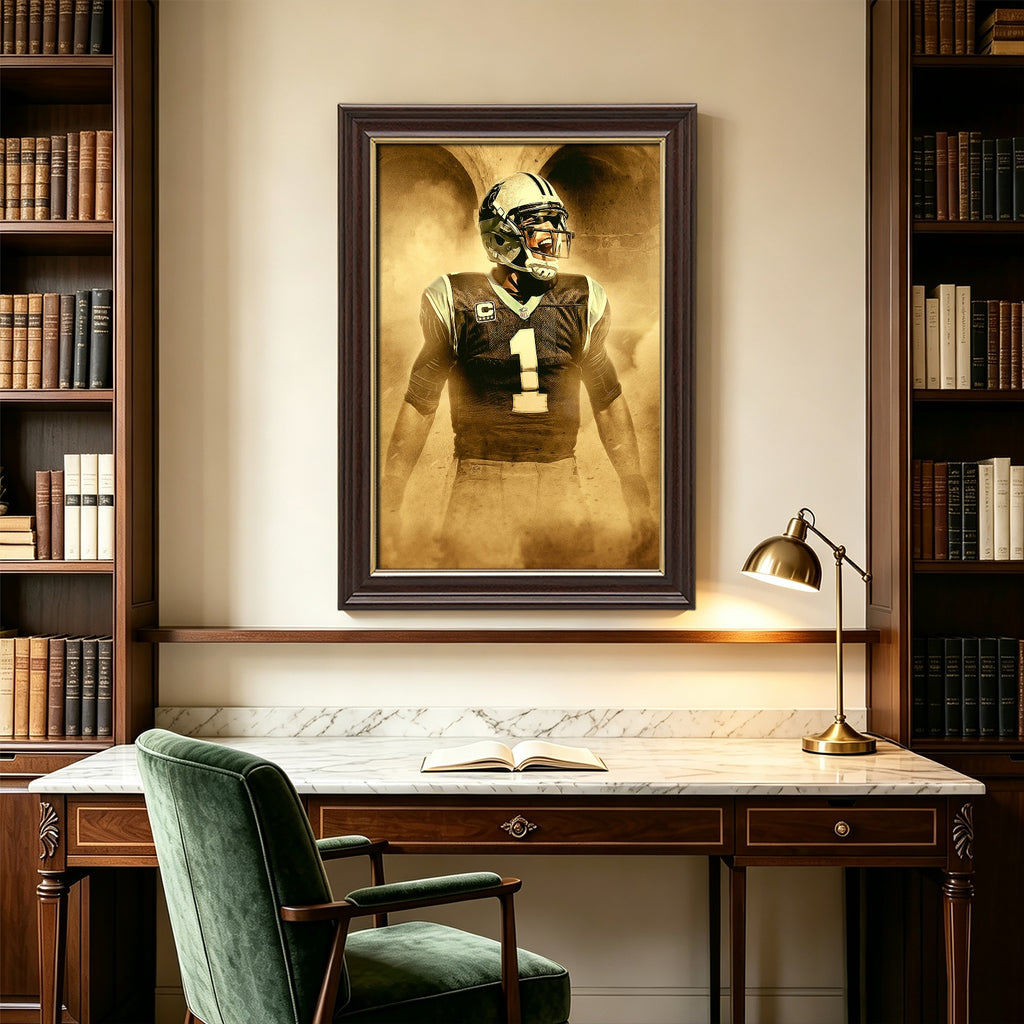 Cam Newton Art Sports Decorative Poster School Dormitory 9 Canvas Wall Art Poster Decor Gift