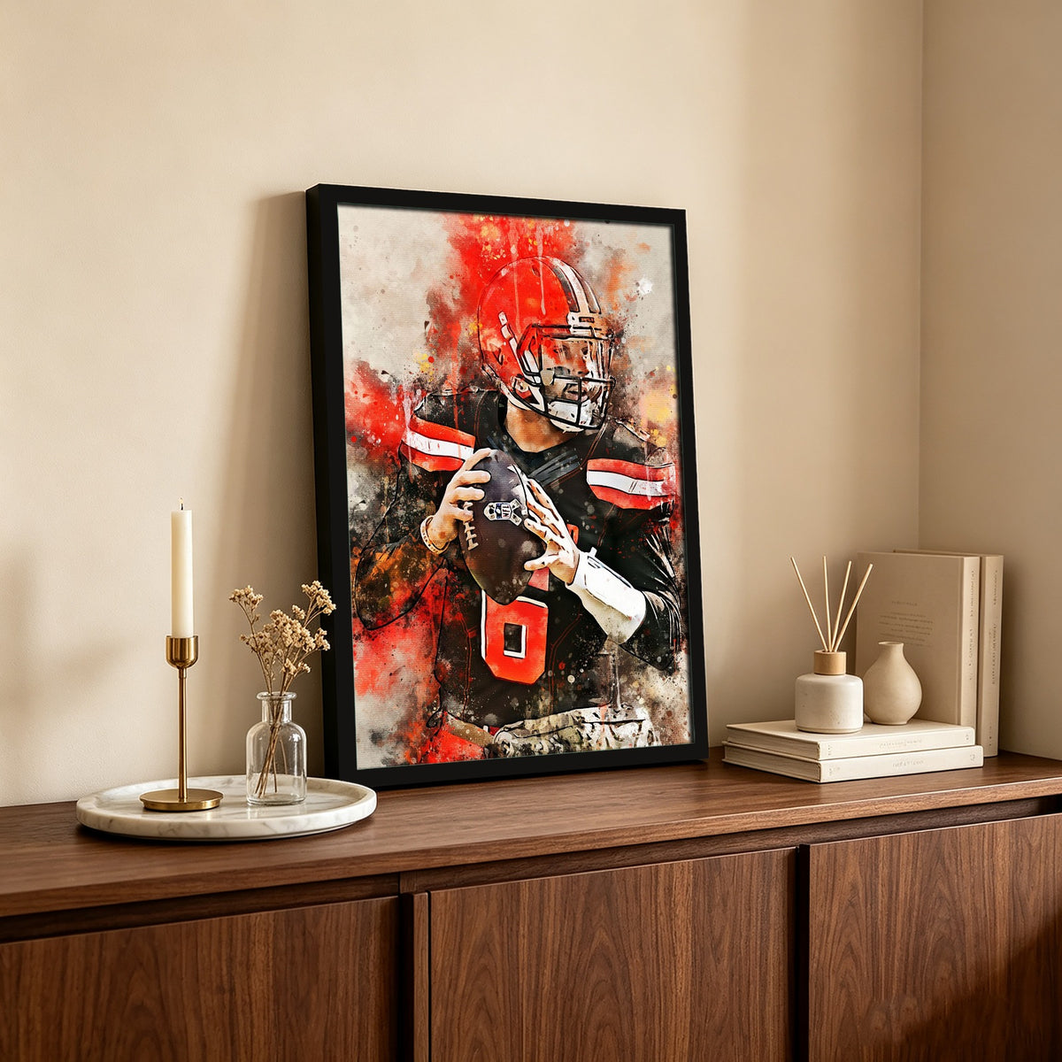 Baker Mayfield Celebrity Sports Art Poster School Dining Room Decoration 10 Canvas Wall Art Poster Decor Gift