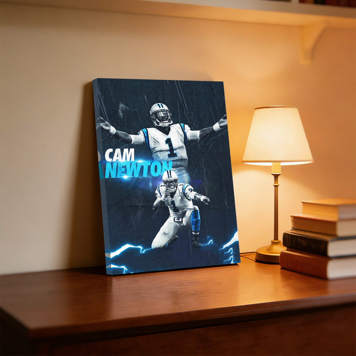 Cam Newton Sports Celebrity Art Deco Poster 5 Canvas Wall Art Poster Decor Gift