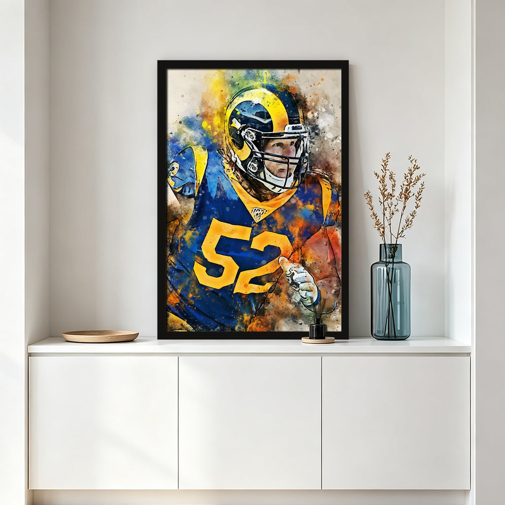 Clay Matthews Celebrity Sports Art Poster School Dining Room Decoration 1 Canvas Wall Art Poster Decor Gift