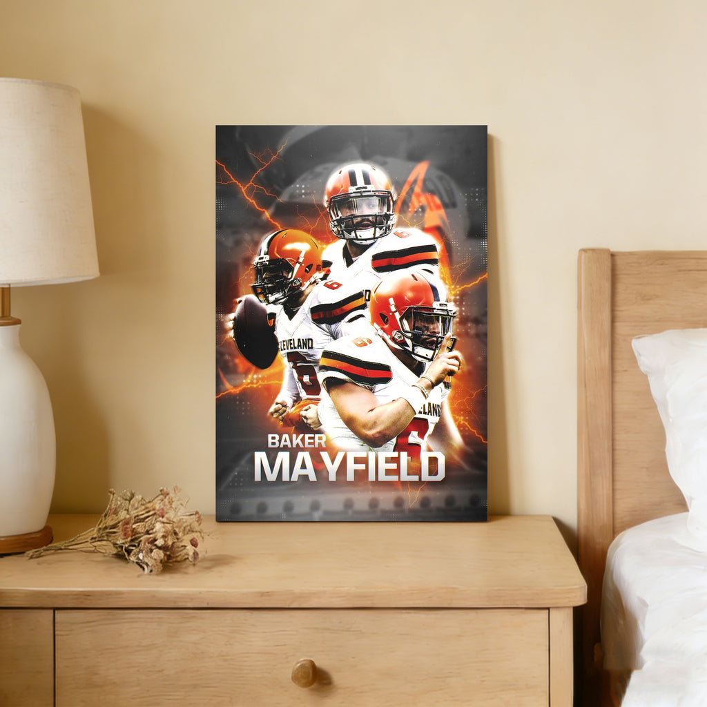 Baker Mayfield Sports Celebrity Art Deco Poster 10 Canvas Wall Art Poster Decor Gift