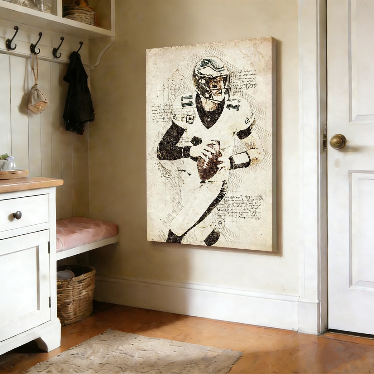 Carson Wentz Sports Celebrity Art Deco Poster 5 Canvas Wall Art Poster Decor Gift