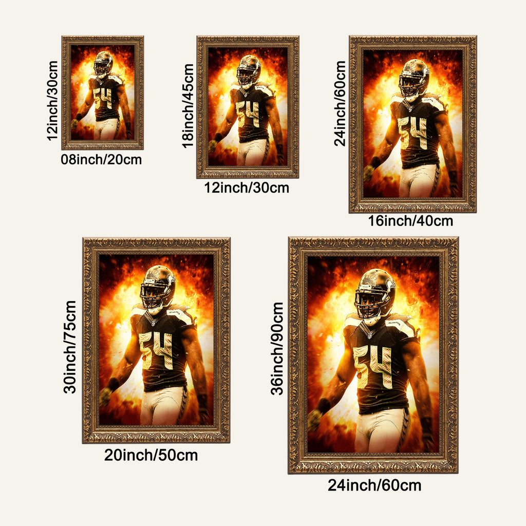 Bobby Wagner Art Sports Decorative Poster School Dormitory 9 Canvas Wall Art Poster Decor Gift