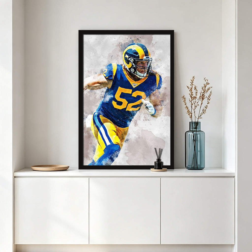 Clay Matthews Celebrity Sports Art Poster School Dining Room Decoration 3 Canvas Wall Art Poster Decor Gift