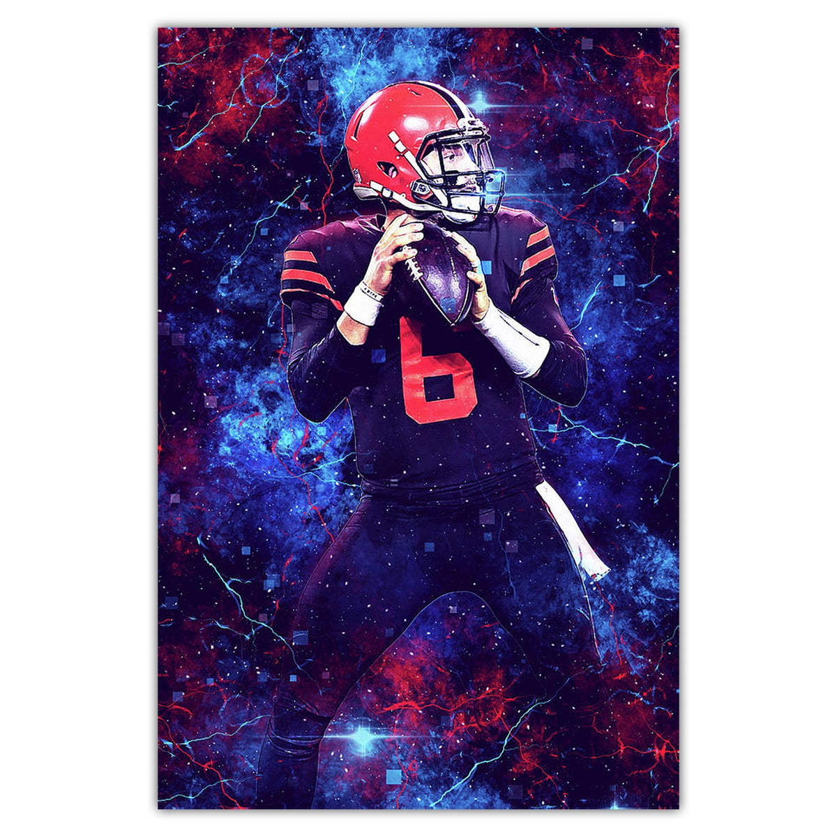 Baker Mayfield Sports Celebrity Art Deco Poster 2 Canvas Wall Art Poster Decor Gift