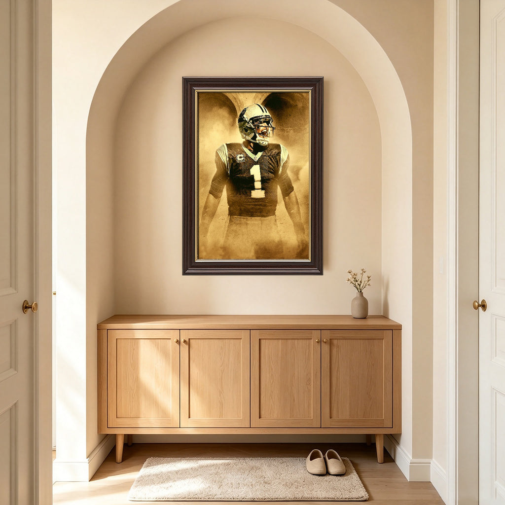 Cam Newton Art Sports Decorative Poster School Dormitory 9 Canvas Wall Art Poster Decor Gift