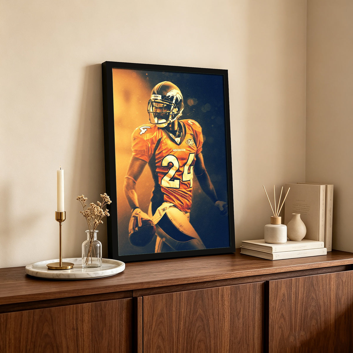 Champ Bailey Art Sports Decorative Poster School Dormitory 2 Canvas Wall Art Poster Decor Gift