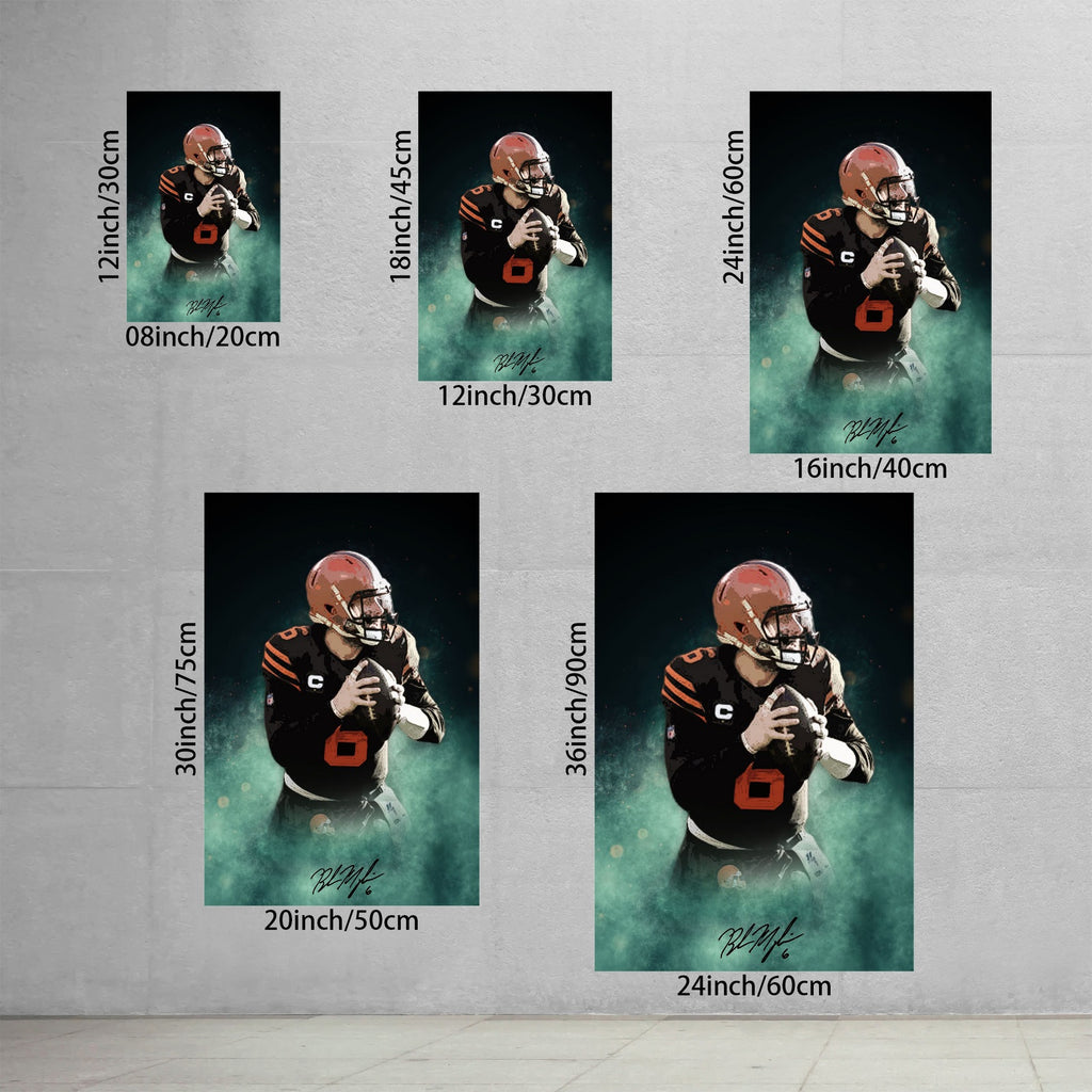 Baker Mayfield Celebrity Sports Art Poster School Dining Room Decoration 11 Canvas Wall Art Poster Decor Gift
