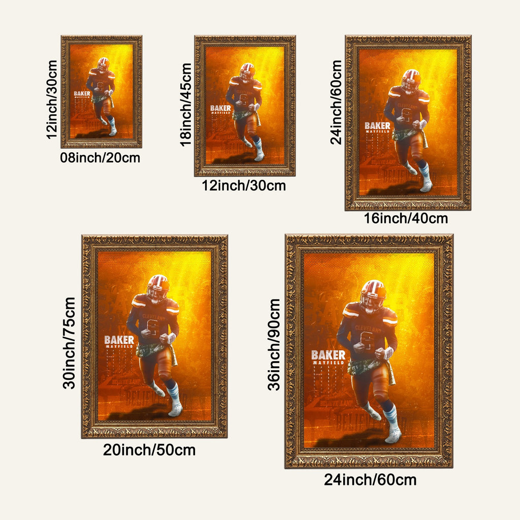Baker Mayfield Sports Celebrity Art Deco Poster 8 Canvas Wall Art Poster Decor Gift
