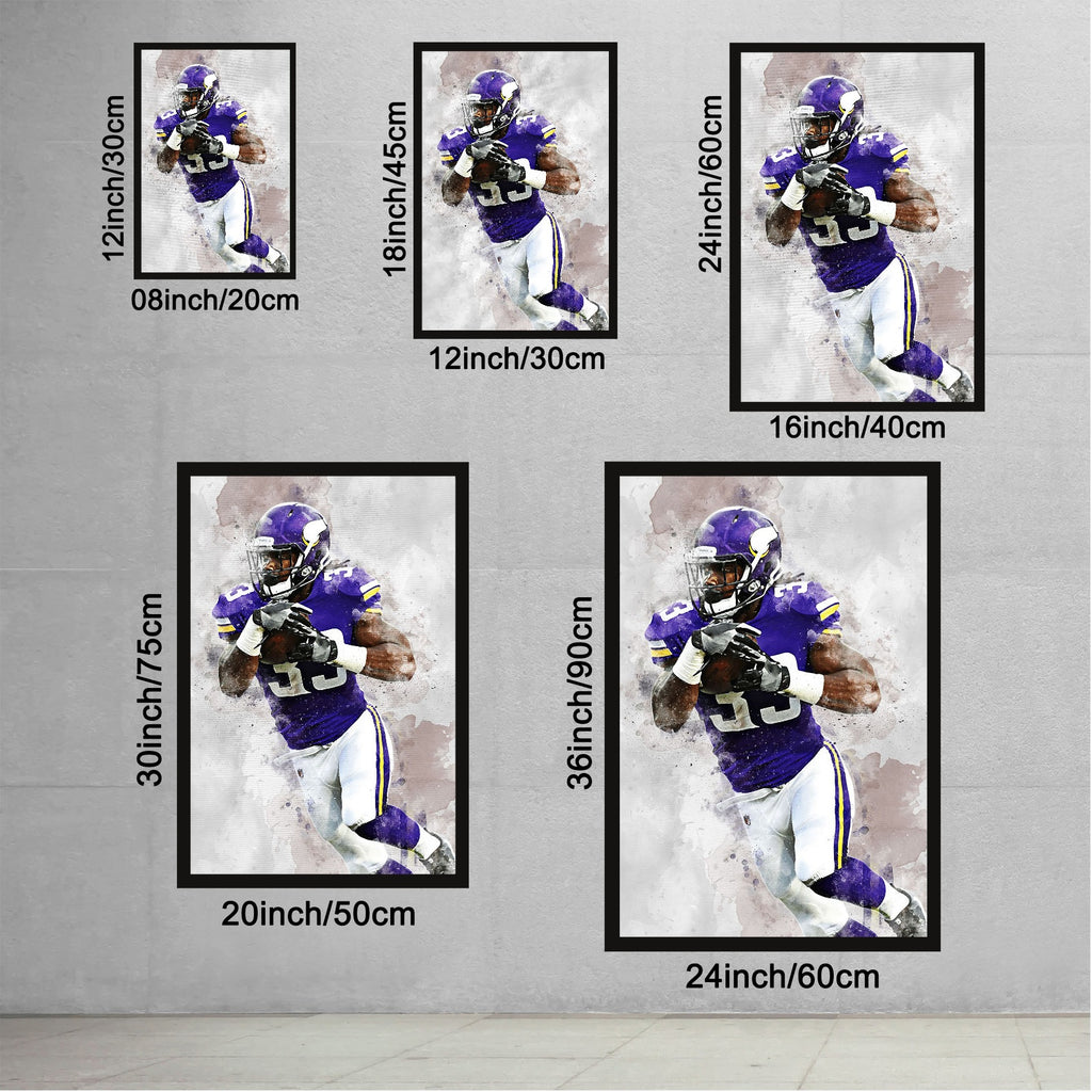 Dalvin Cook Celebrity Sports Art Poster School Dining Room Decoration 3 Canvas Wall Art Poster Decor Gift
