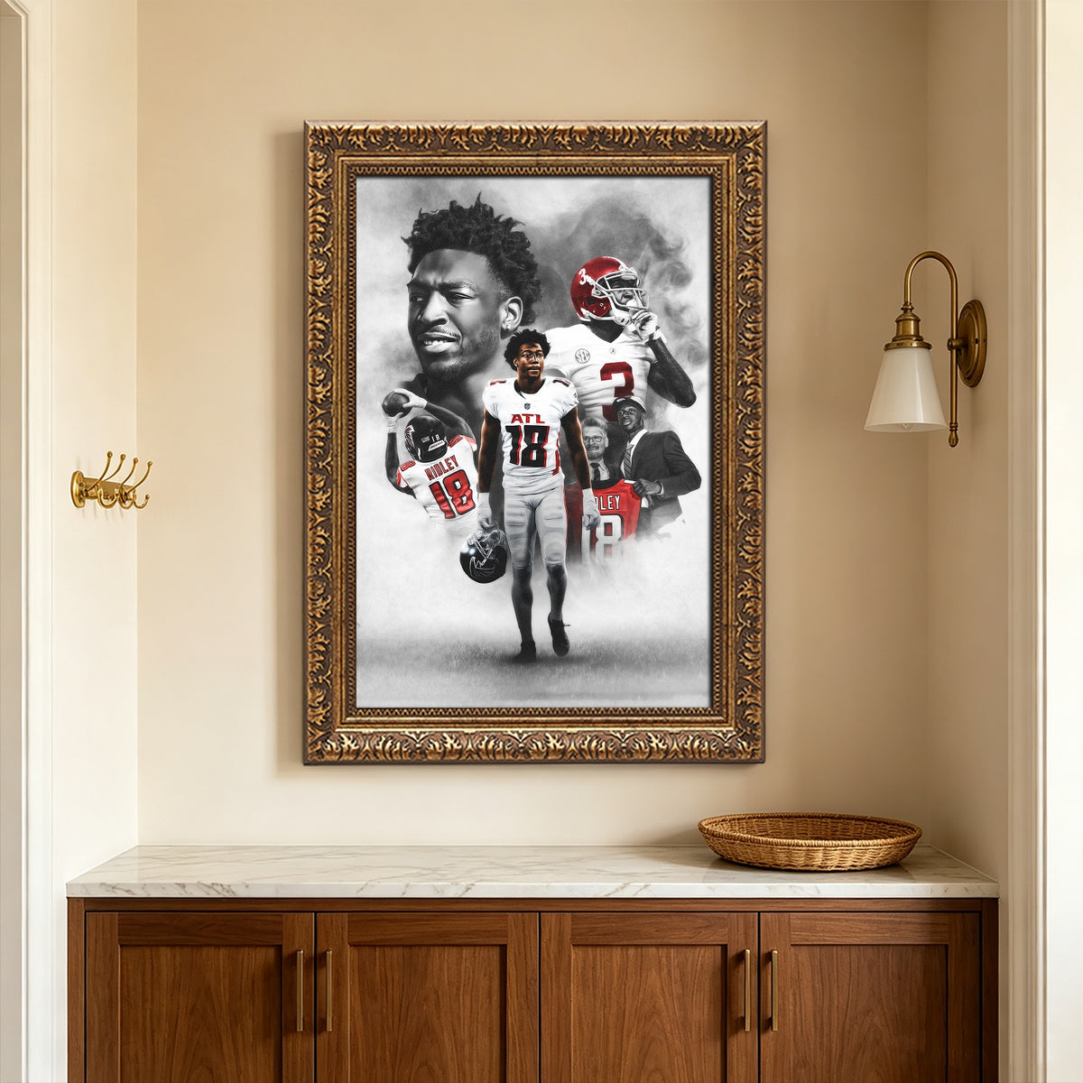 Calvin Ridley Art Sports Decorative Poster School Dormitory 8 Canvas Wall Art Poster Decor Gift