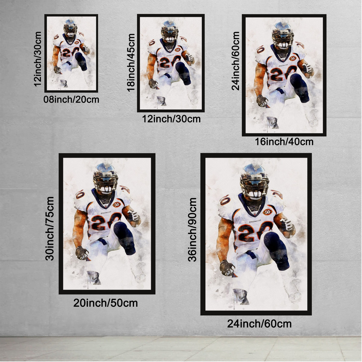 Brian Dawkins Art Poster 7 Canvas Wall Art Poster Decor Gift