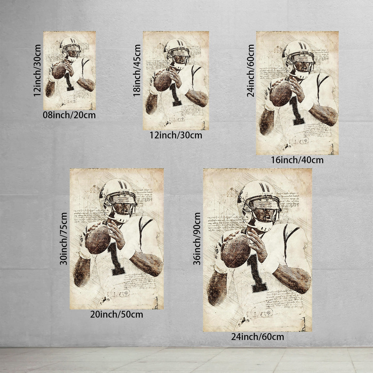 Cam Newton Sports Celebrity Art Deco Poster 7 Canvas Wall Art Poster Decor Gift