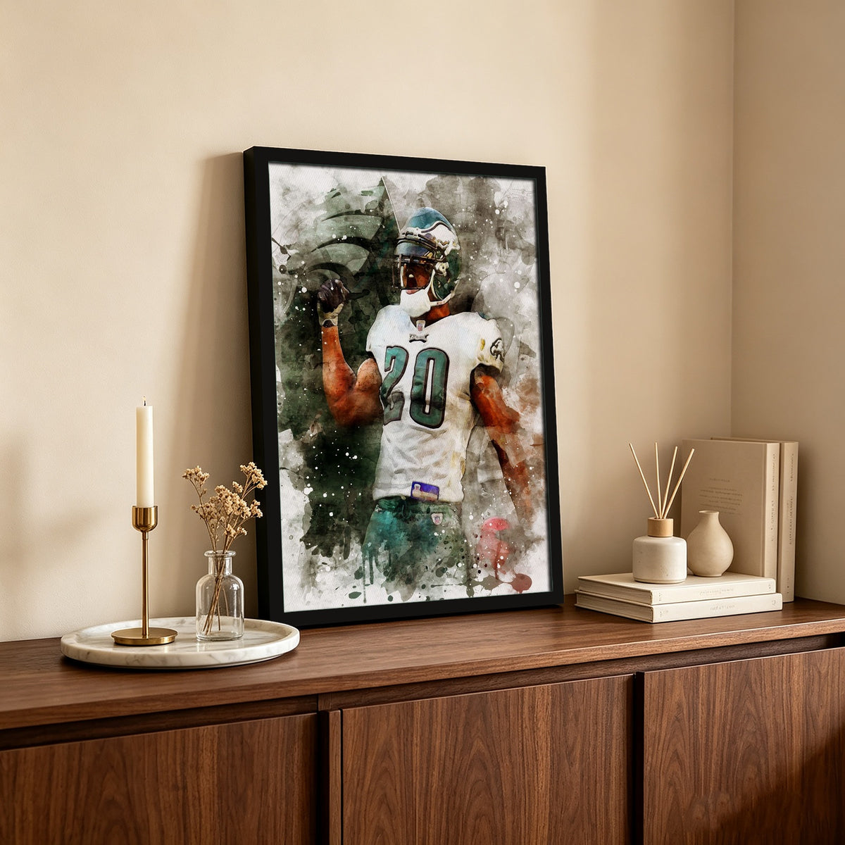 Brian Dawkins Art Poster 4 Canvas Wall Art Poster Decor Gift