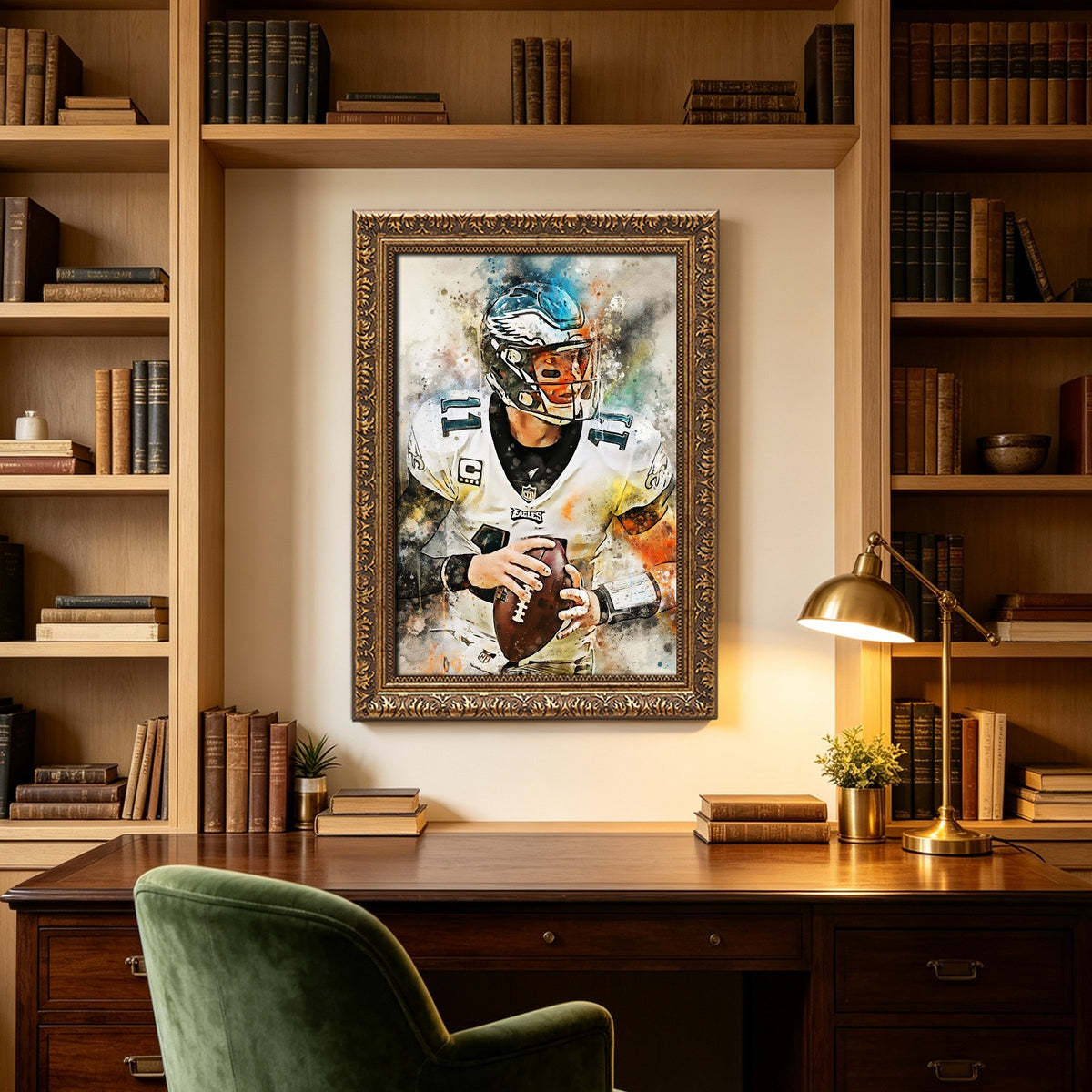 Carson Wentz Celebrity Sports Art Poster School Dining Room Decoration 7 Canvas Wall Art Poster Decor Gift