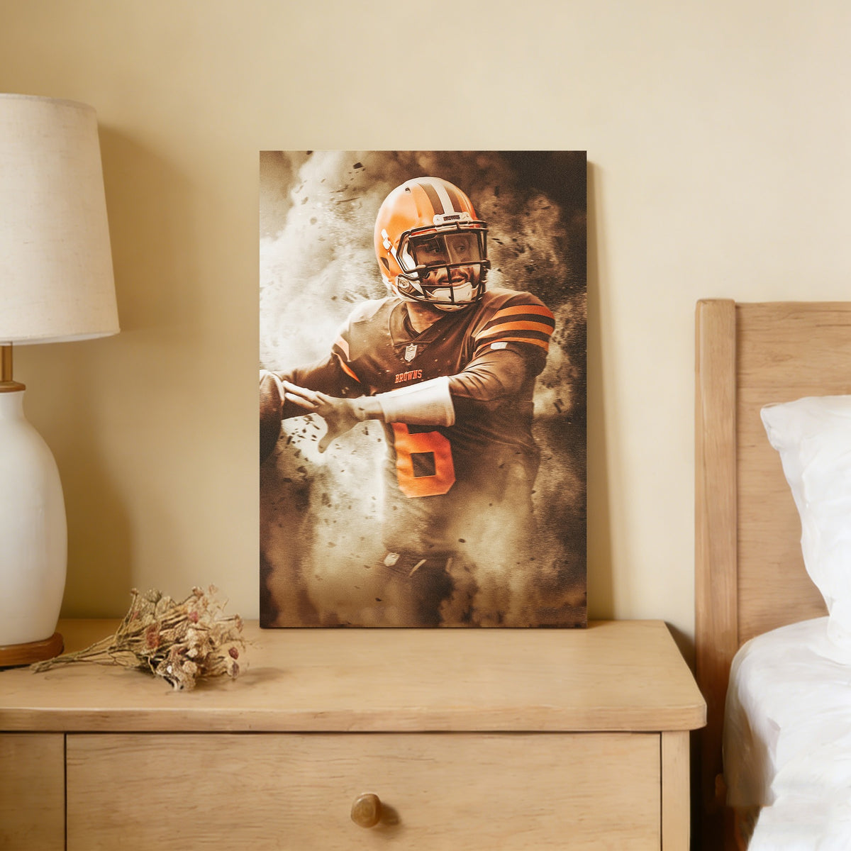Baker Mayfield Art Sports Decorative Poster School Dormitory 3 Canvas Wall Art Poster Decor Gift