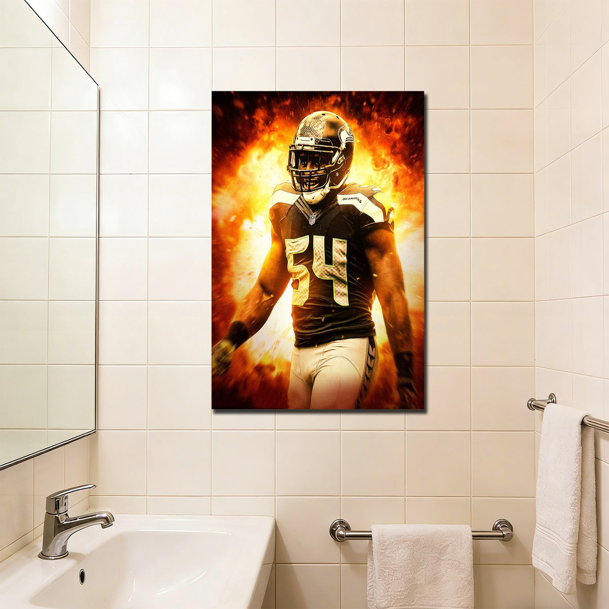 Bobby Wagner Art Sports Decorative Poster School Dormitory 9 Canvas Wall Art Poster Decor Gift