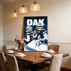 Dak Prescott Sports Celebrity Art Deco Poster 6 Canvas Wall Art Poster Decor Gift