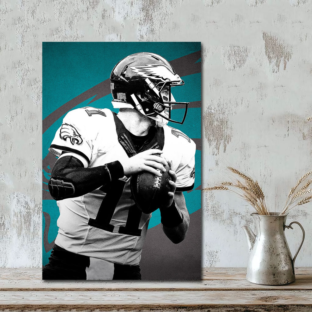 Carson Wentz Celebrity Sports Art Poster School Dining Room Decoration 1 Canvas Wall Art Poster Decor Gift