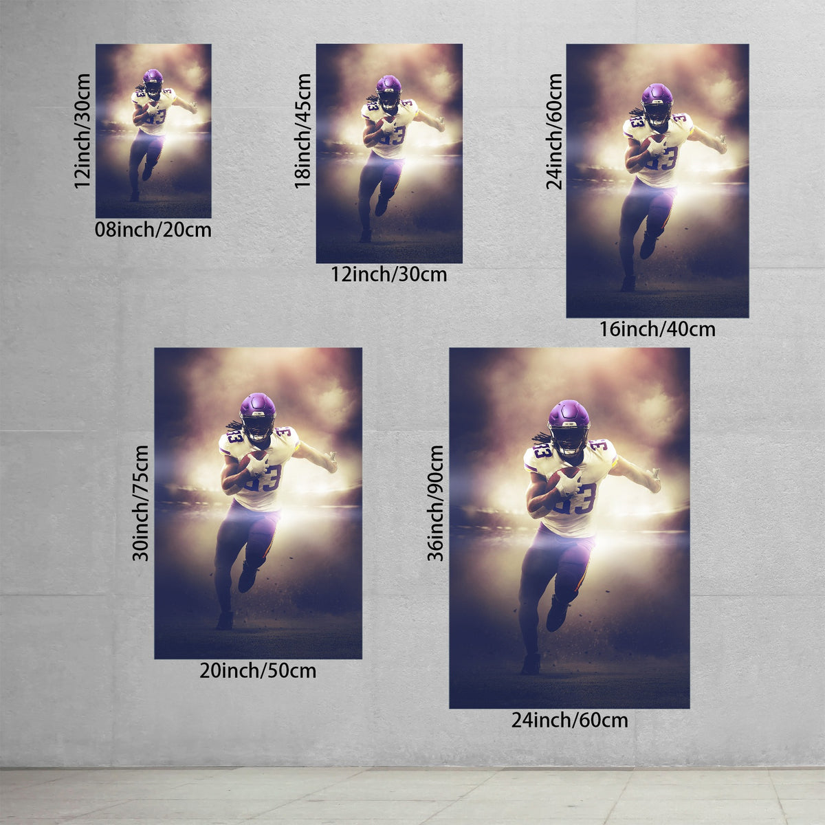 Dalvin Cook Art Sports Decorative Poster School Dormitory 7 Canvas Wall Art Poster Decor Gift