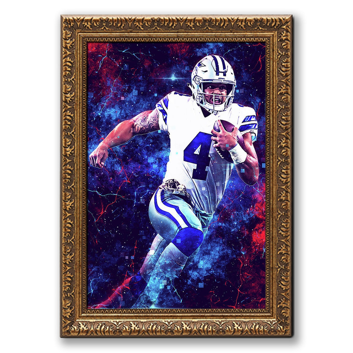 Dak Prescott Sports Celebrity Art Deco Poster 1 Canvas Wall Art Poster Decor Gift