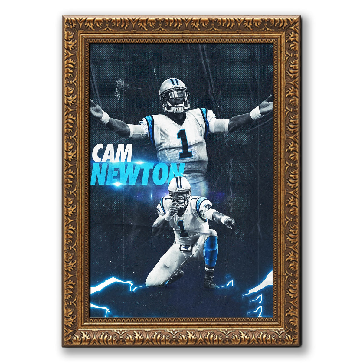 Cam Newton Sports Celebrity Art Deco Poster 5 Canvas Wall Art Poster Decor Gift
