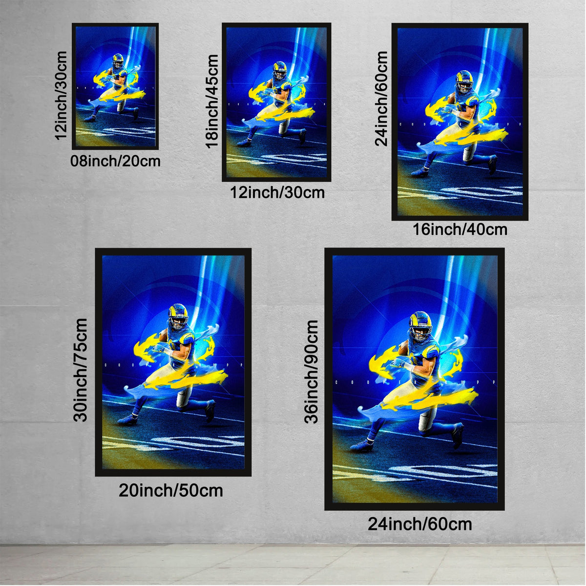 Cooper Kupp Sports Decoration Poster 3 Canvas Wall Art Poster Decor Gift