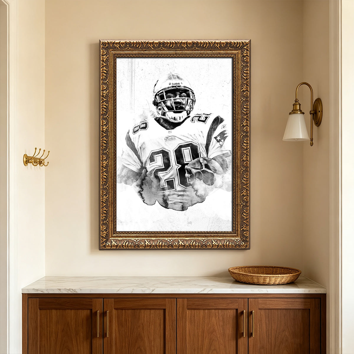 Corey Dillon Art Sports Decorative Poster School Dormitory 1 Canvas Wall Art Poster Decor Gift