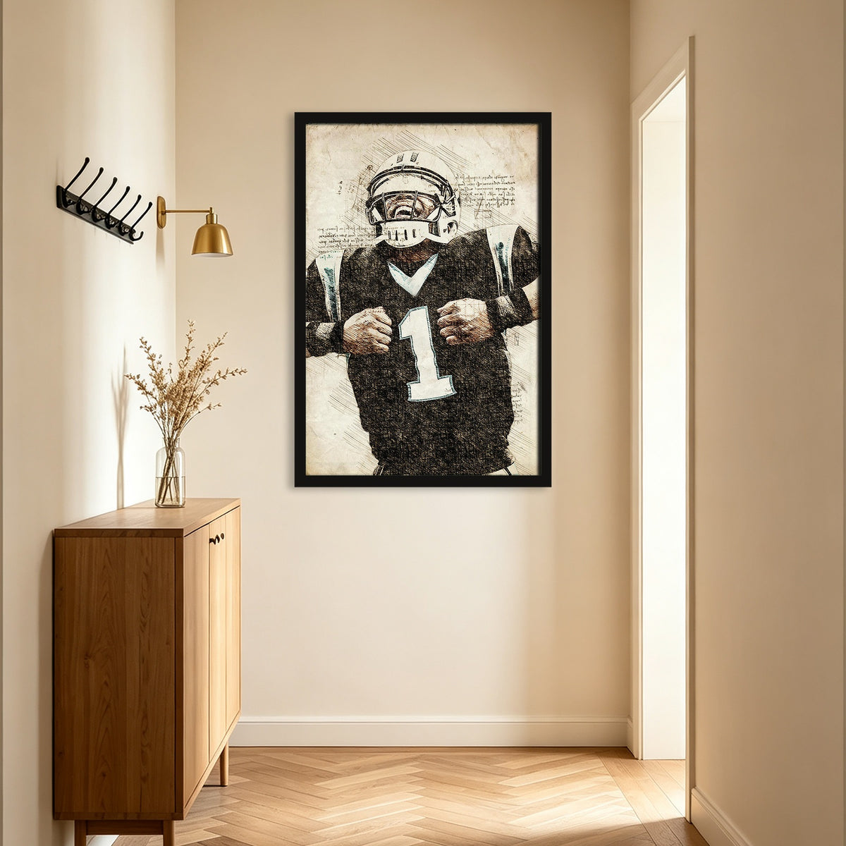 Cam Newton Sports Celebrity Art Deco Poster 8 Canvas Wall Art Poster Decor Gift