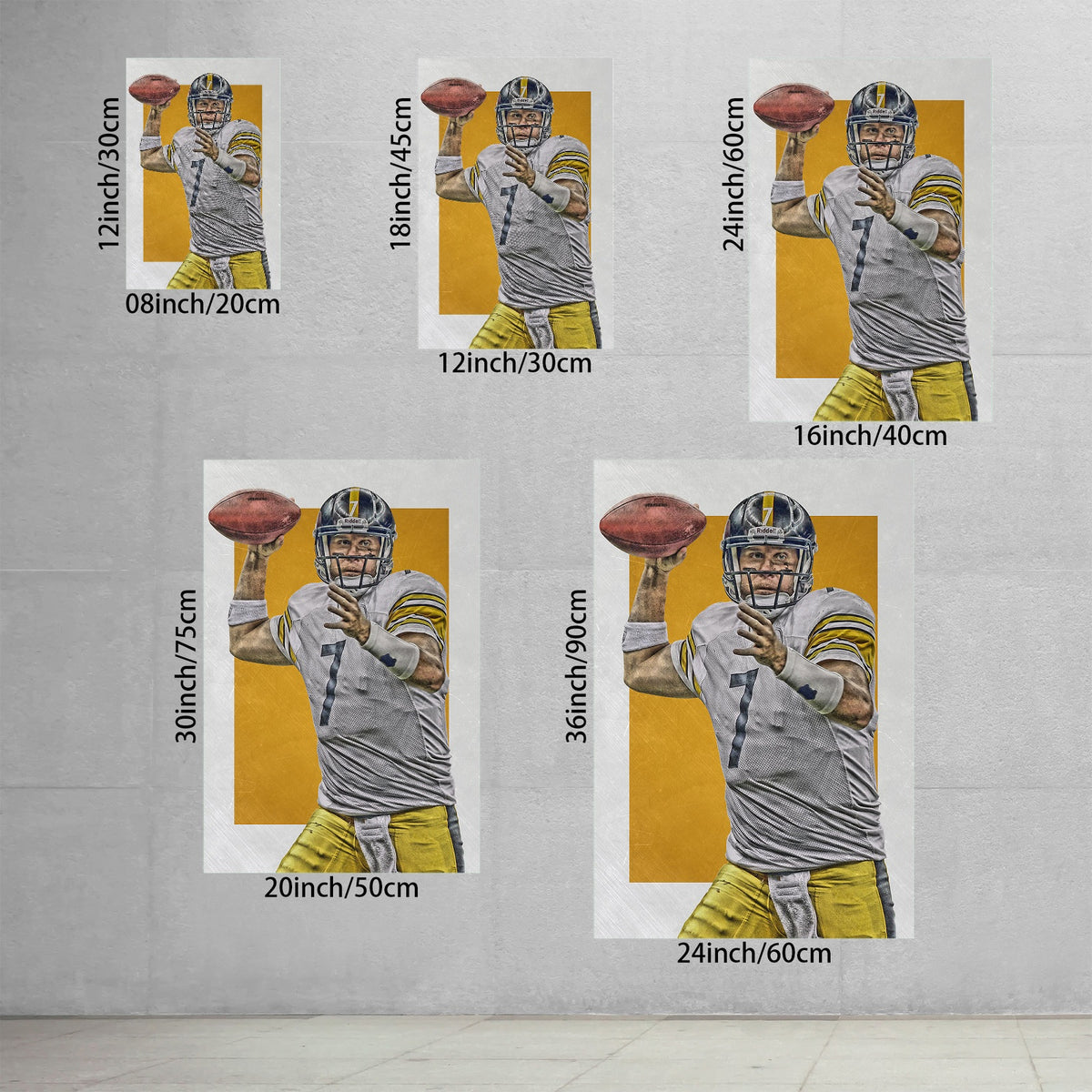 Ben Roethlisberger Sports Celebrity Art Deco Poster 1 Canvas Wall Art Poster Decor Gift