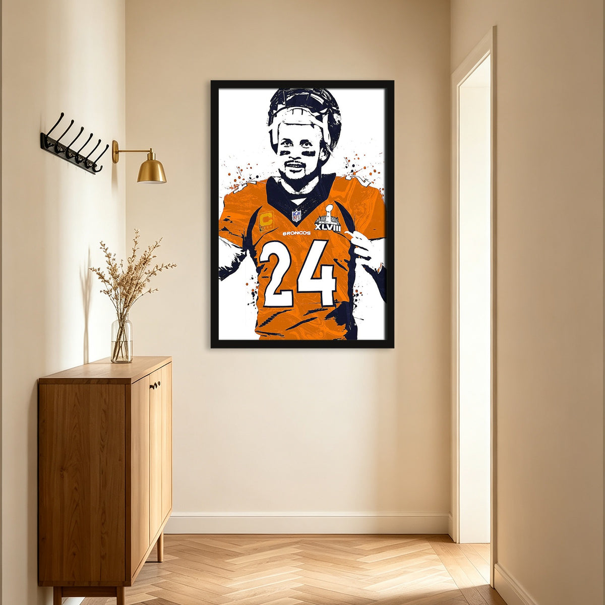 Champ Bailey Celebrity Sports Art Poster School Dining Room Decoration 1 Canvas Wall Art Poster Decor Gift