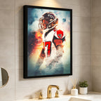 Damontae Kazee Art Sports Decorative Poster School Dormitory 5 Canvas Wall Art Poster Decor Gift